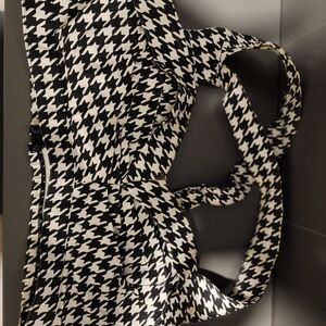 Pinup Couture Black and White Houndstooth Crop Top